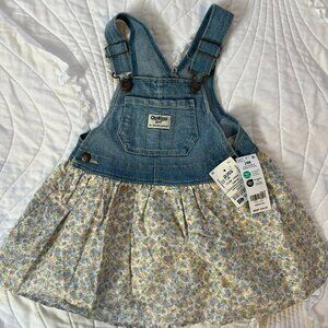 Little Girl Overalls Romper, 2T